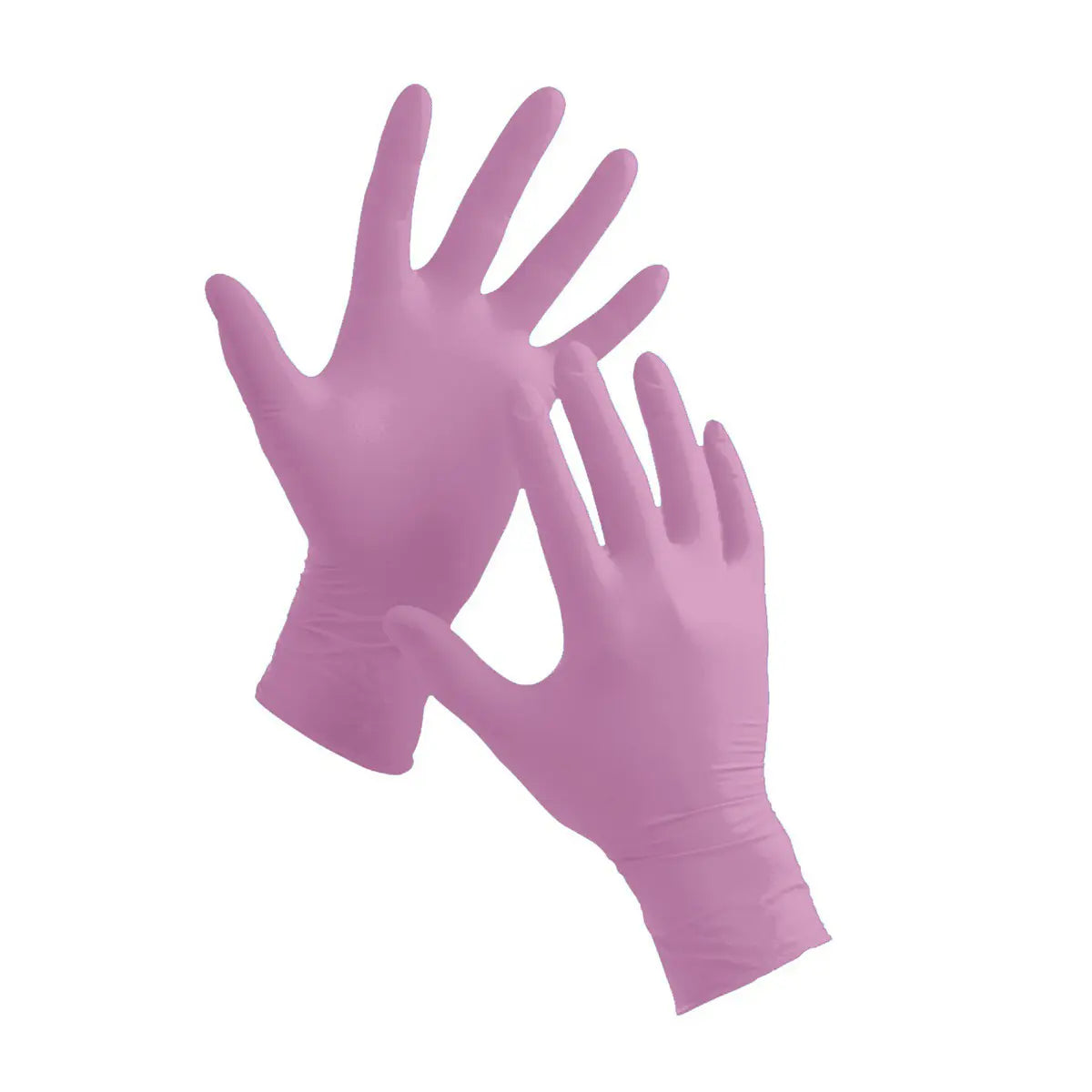 Guanti in nitrile non talcati tg. M · 100 pz - rosa