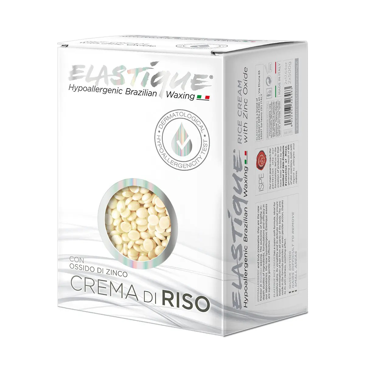 Cera epilatoria brasiliana ipoallergenica Elastique - crema di riso · perle 1 kg