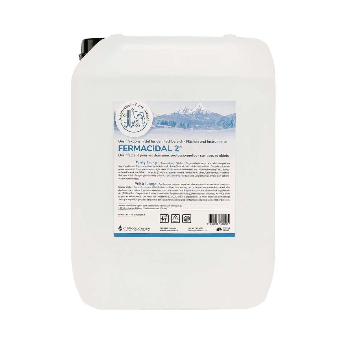 Fermacidal 2 - disinfettante superfici e strumenti · 5 L