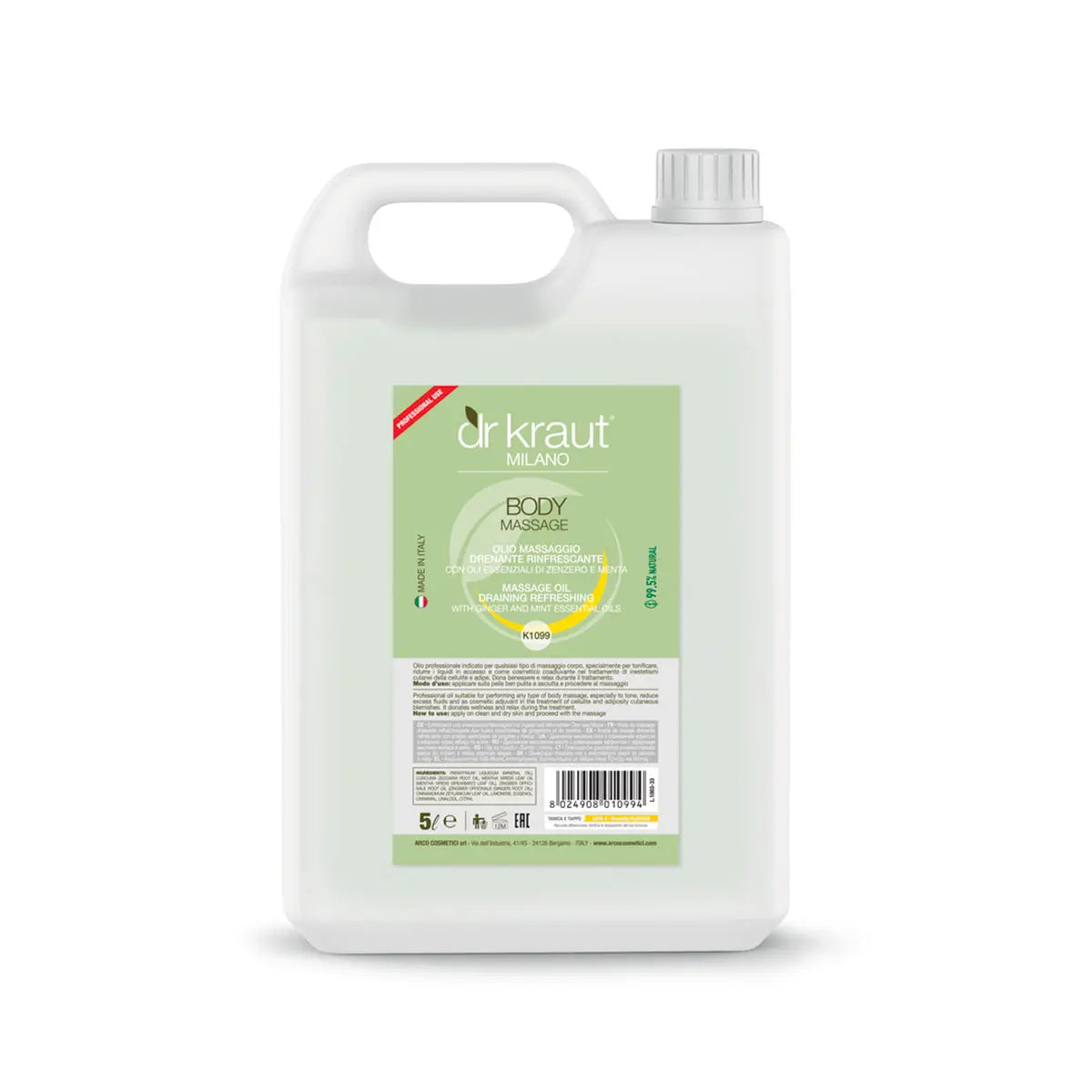 Massage - olio massaggio drenante rinfrescante · 5L