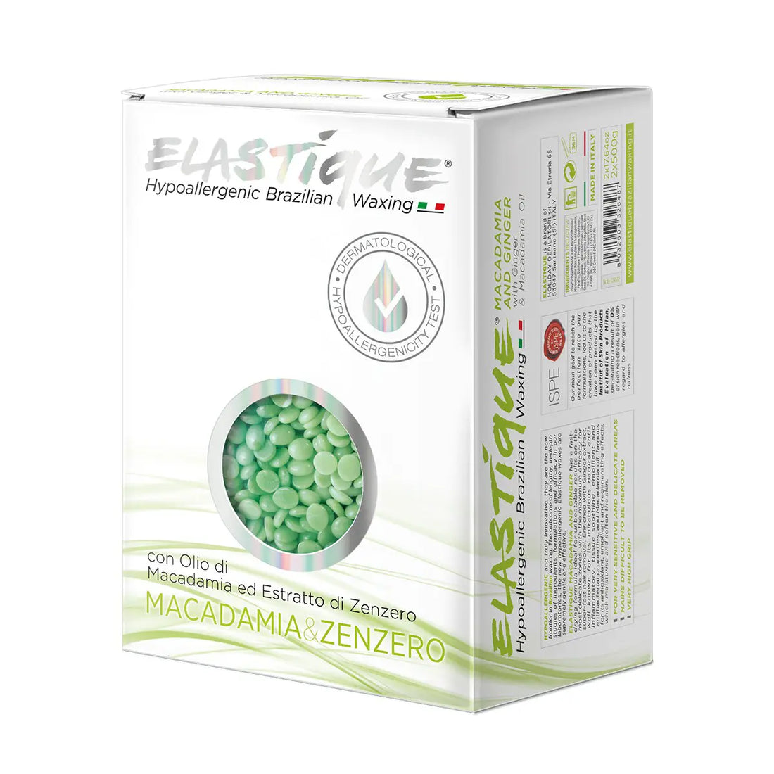 Cera epilatoria brasiliana ipoallergenica Elastique - Macadamia &amp; Zenzero - Perle / 1 kg