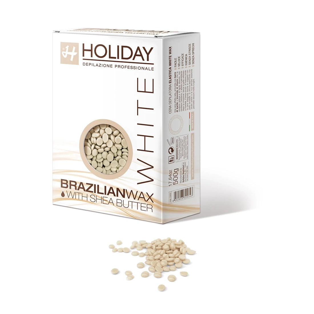 Cera epilatoria brasiliana elastica White - biossido di titanio · perle 500 gr