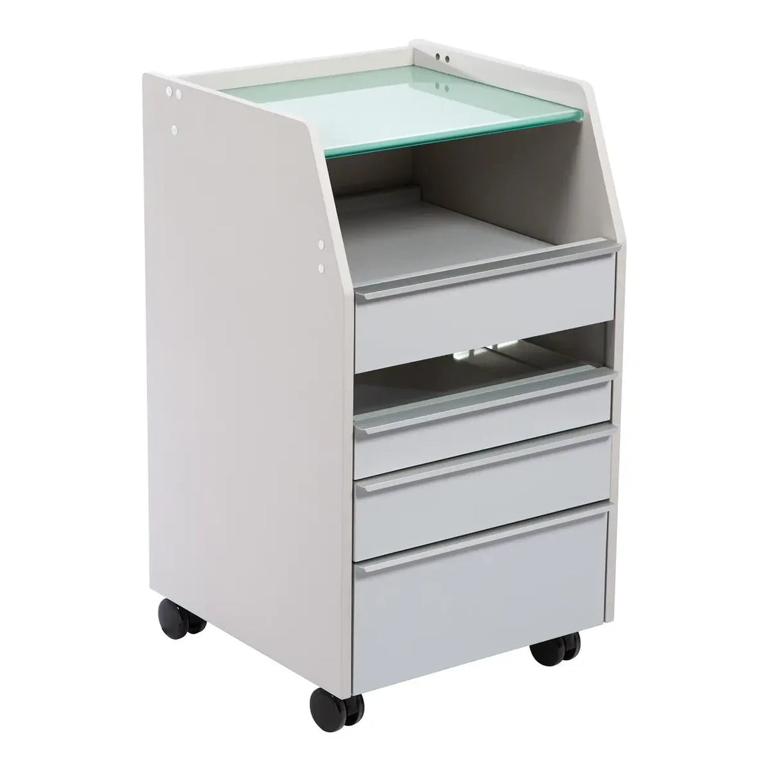 Elegante e funzionale carrello da lavoro con luce UV