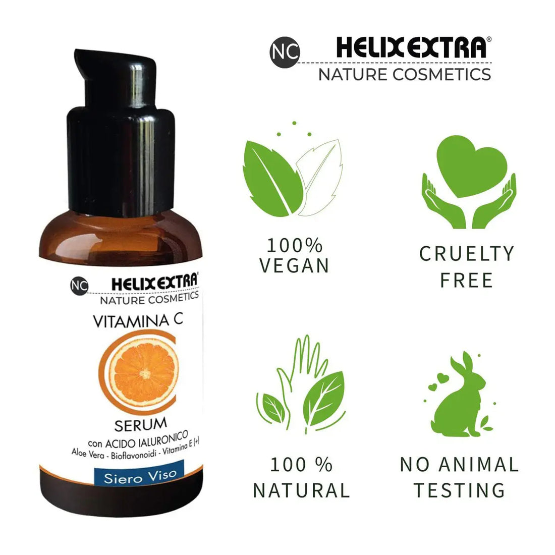 Siero con vitamina C - acido ialuronico - vitamina E (100ml)