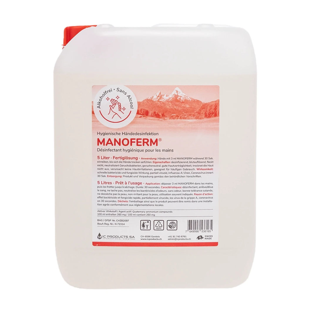Manoferm - disinfettante mani · 5 L