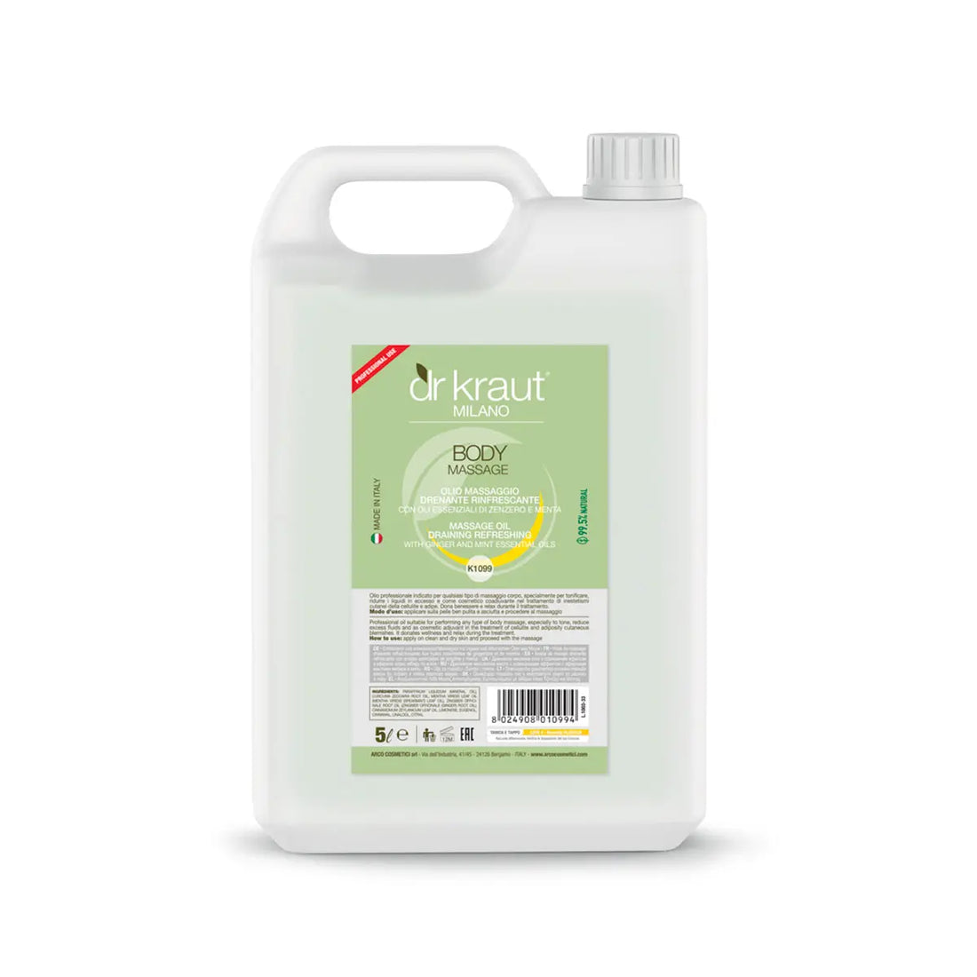 Massage - olio massaggio drenante rinfrescante · 5L